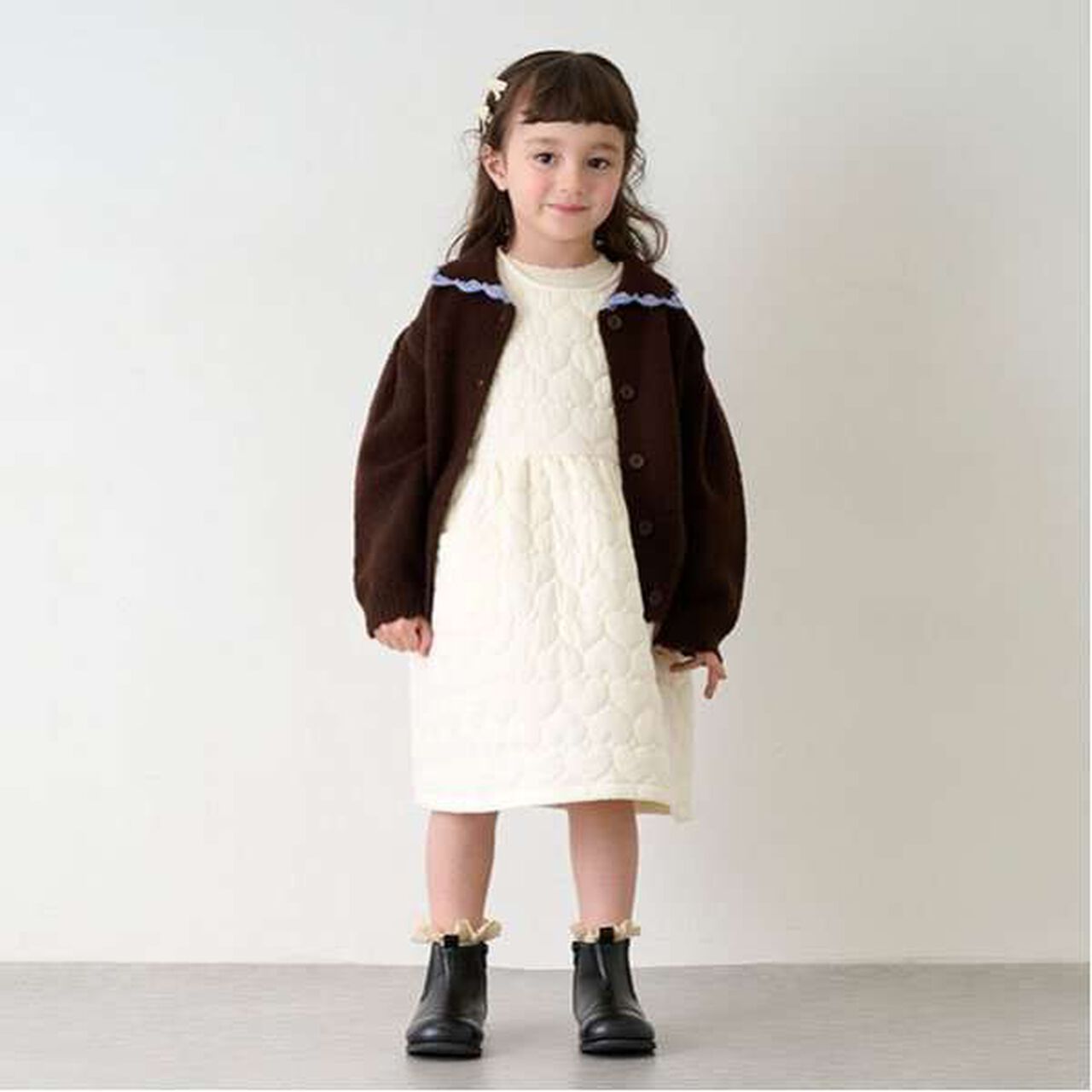 Lace Crew Socks,Ivory, large image number 1