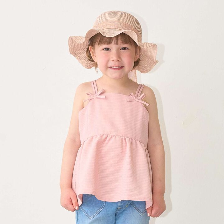[With Side Pockets] Peplum Bustier for Girls [Kids' Clothing],Dark orange, medium image number 15