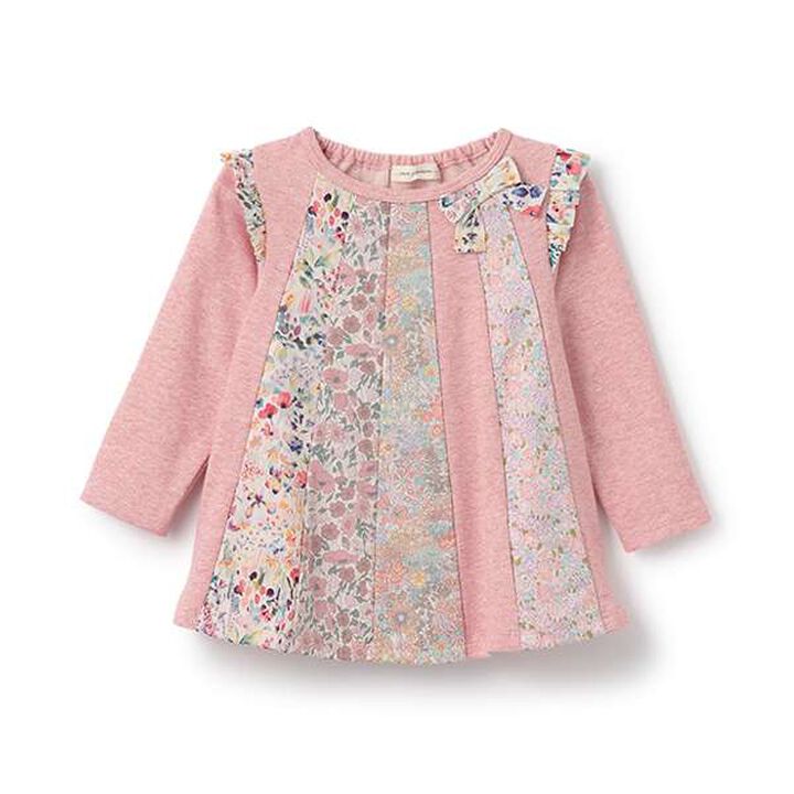 [Made in Japan] Liberty Fabric Patchwork Sweatshirt,Pearl white, medium image number 11