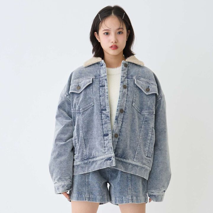 Reversible Quilted Corduroy Bomber Jacket,, medium