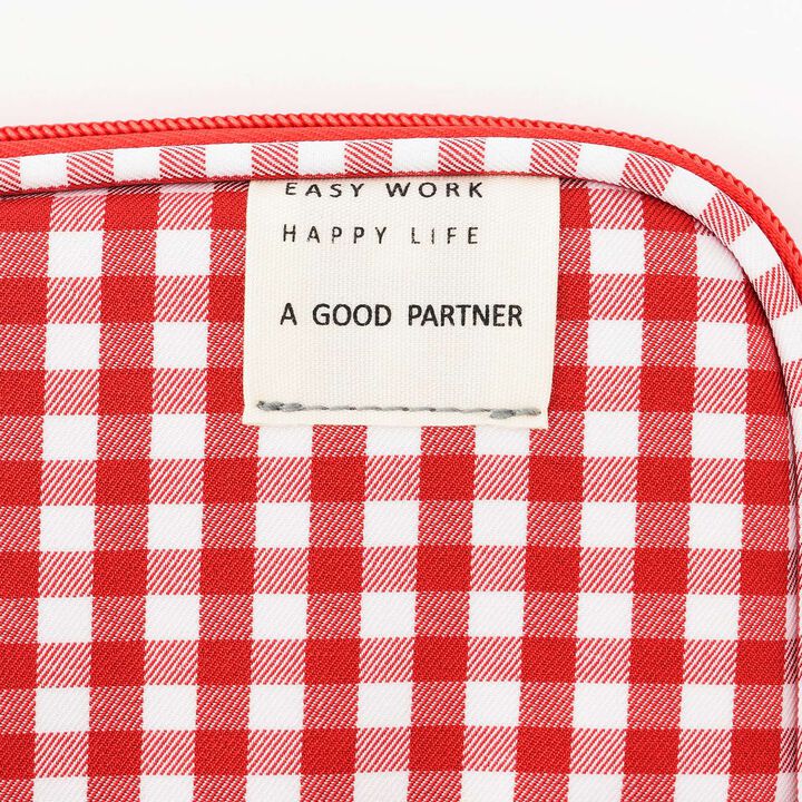 [School-Ready] Gingham Check Tablet Case (11-inch),Sax blue, medium image number 3