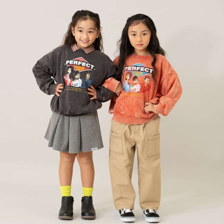 Band Style Print Sweatshirt,Yellow, medium image number 7