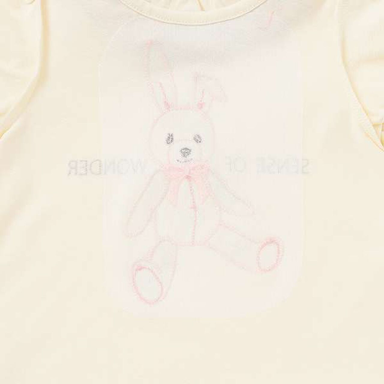 Liberty Appliqué Bunny Baby Suit,Pink, large image number 10