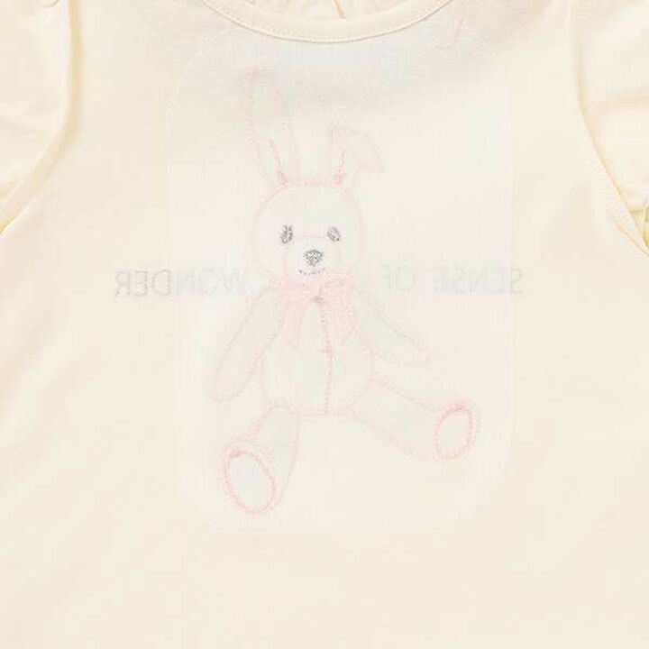 Liberty Appliqué Bunny Baby Suit,Pink, medium image number 10