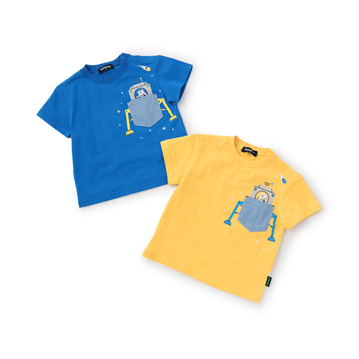 Chest Pocket Short Sleeve T-Shirt [JAXA LABEL],Blue, medium image number 10