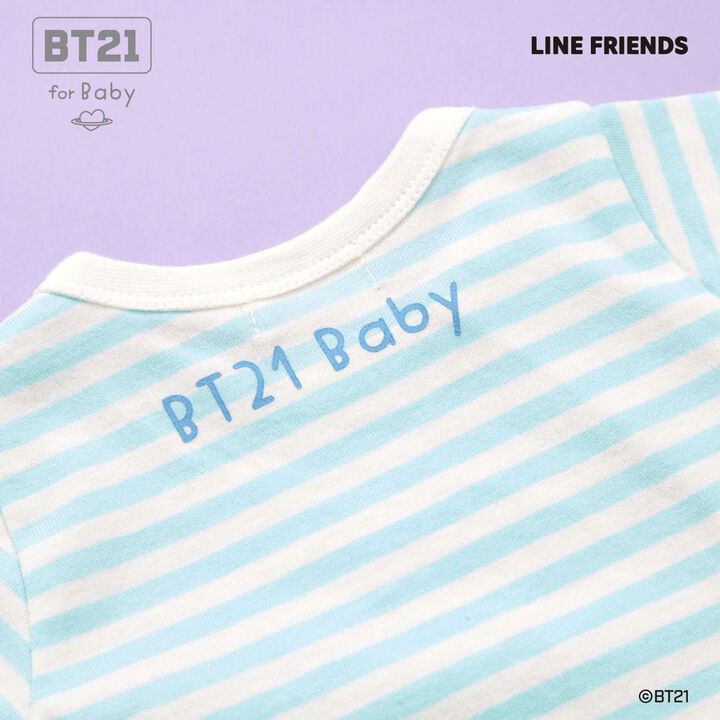 [BT21] Appliqu&eacute; Stripe Pattern Short Overall,Mint, medium image number 12