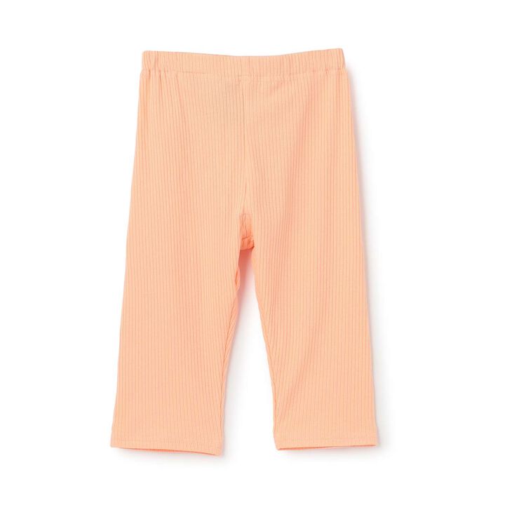 [365D] Anti-Stain Ribbed 3/4 Leggings,Pink, medium image number 0