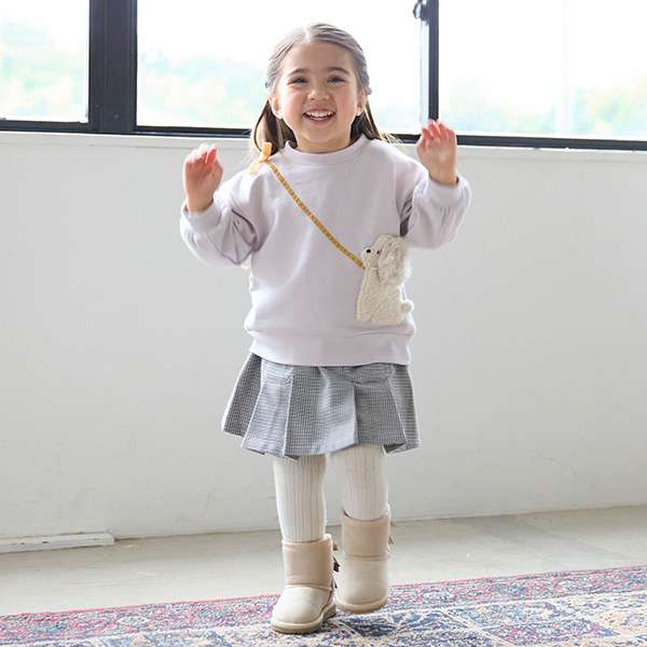 [Link] Check Pleated Skirt-Pants (Kids Size),Brown, large image number 15