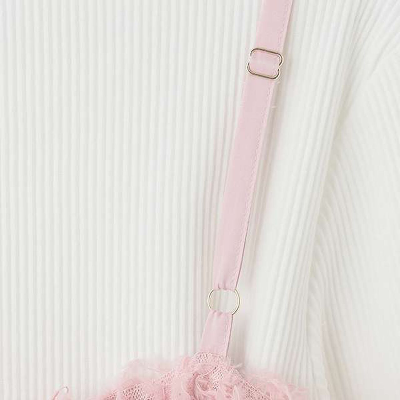 Feather Vest Inner Wear Set,Pink, large image number 6