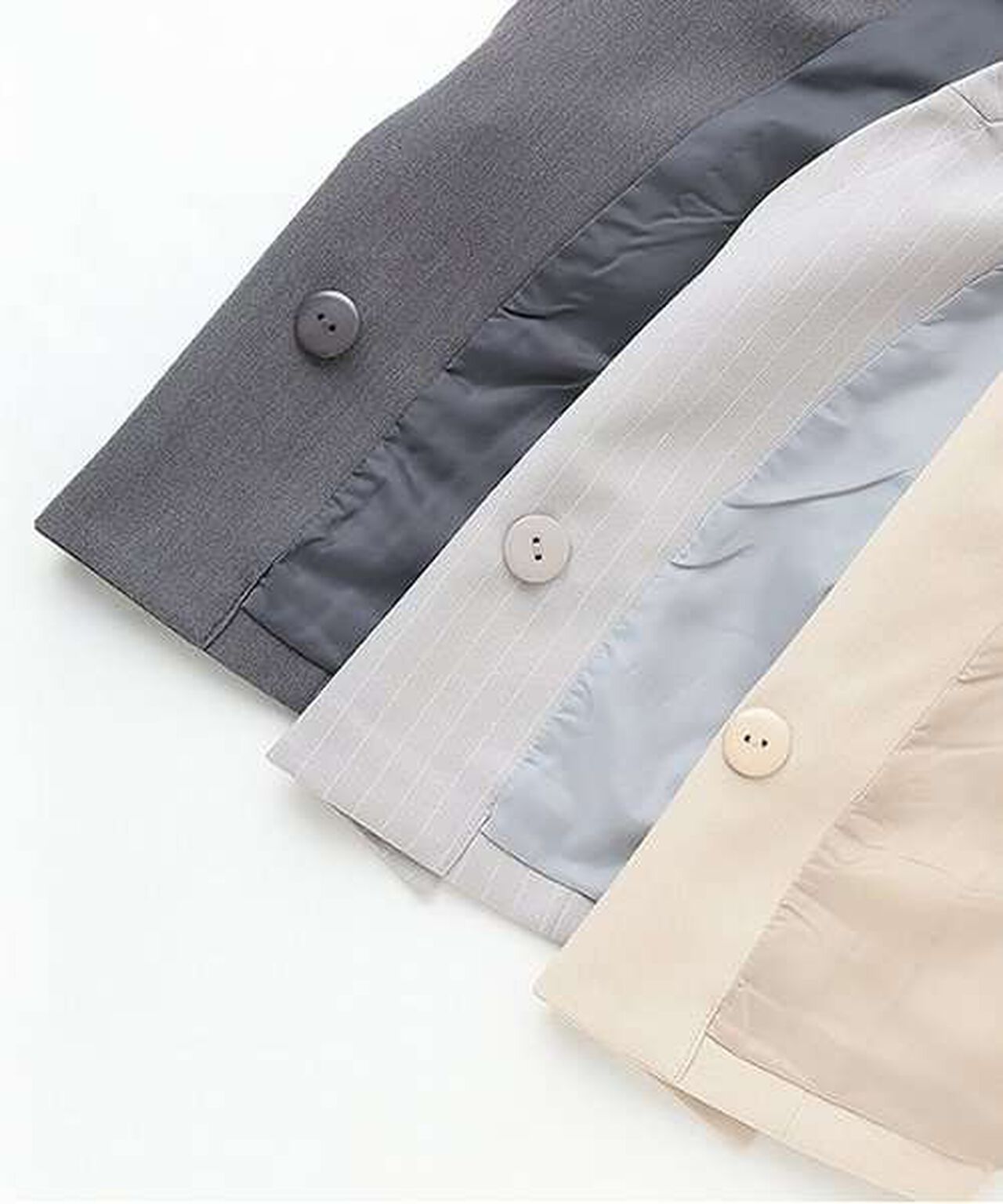 Short Tailored Jacket,Gray, large image number 3