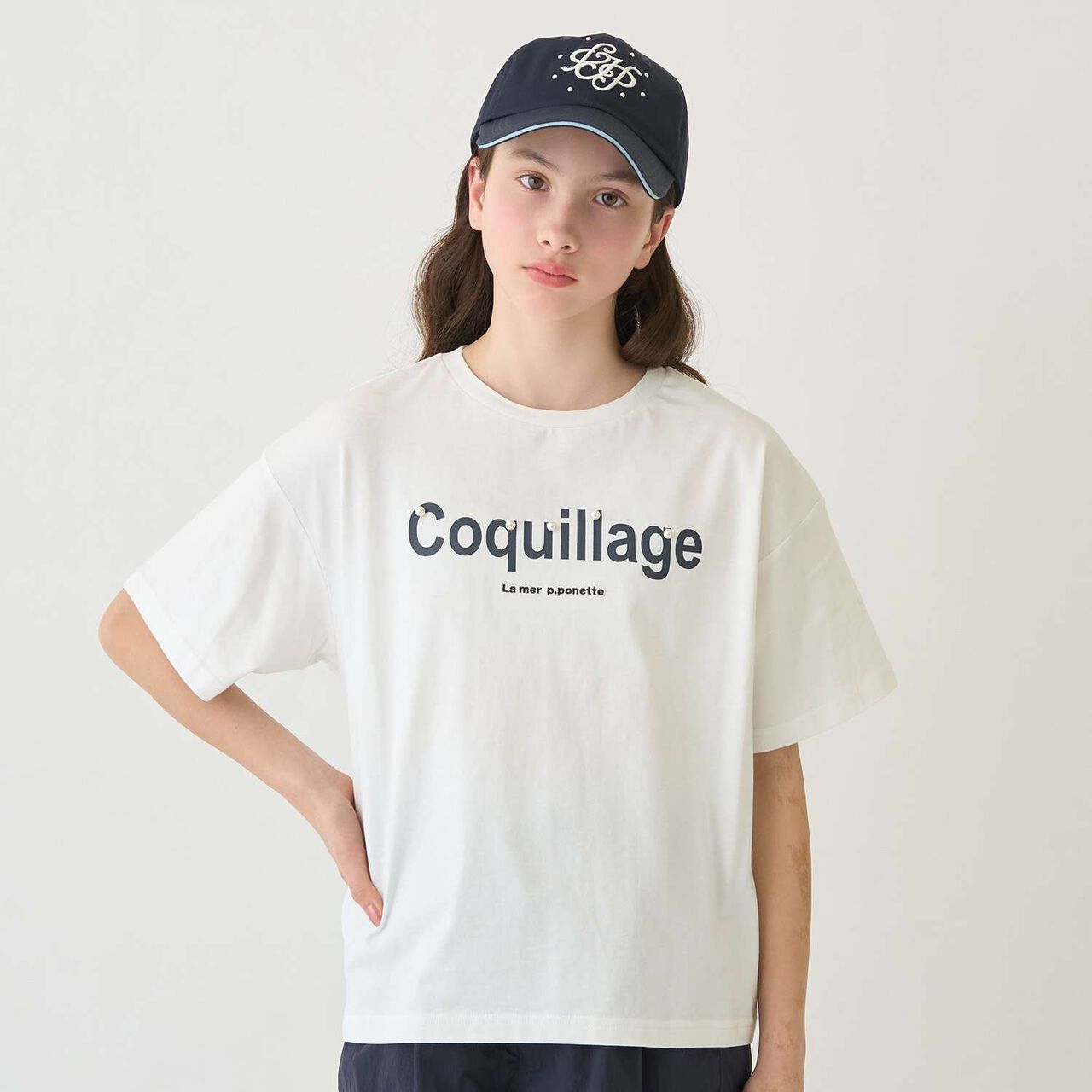 [Sleeveless Parka & T-Shirt Set] [130cm Available],Top gray, large image number 17