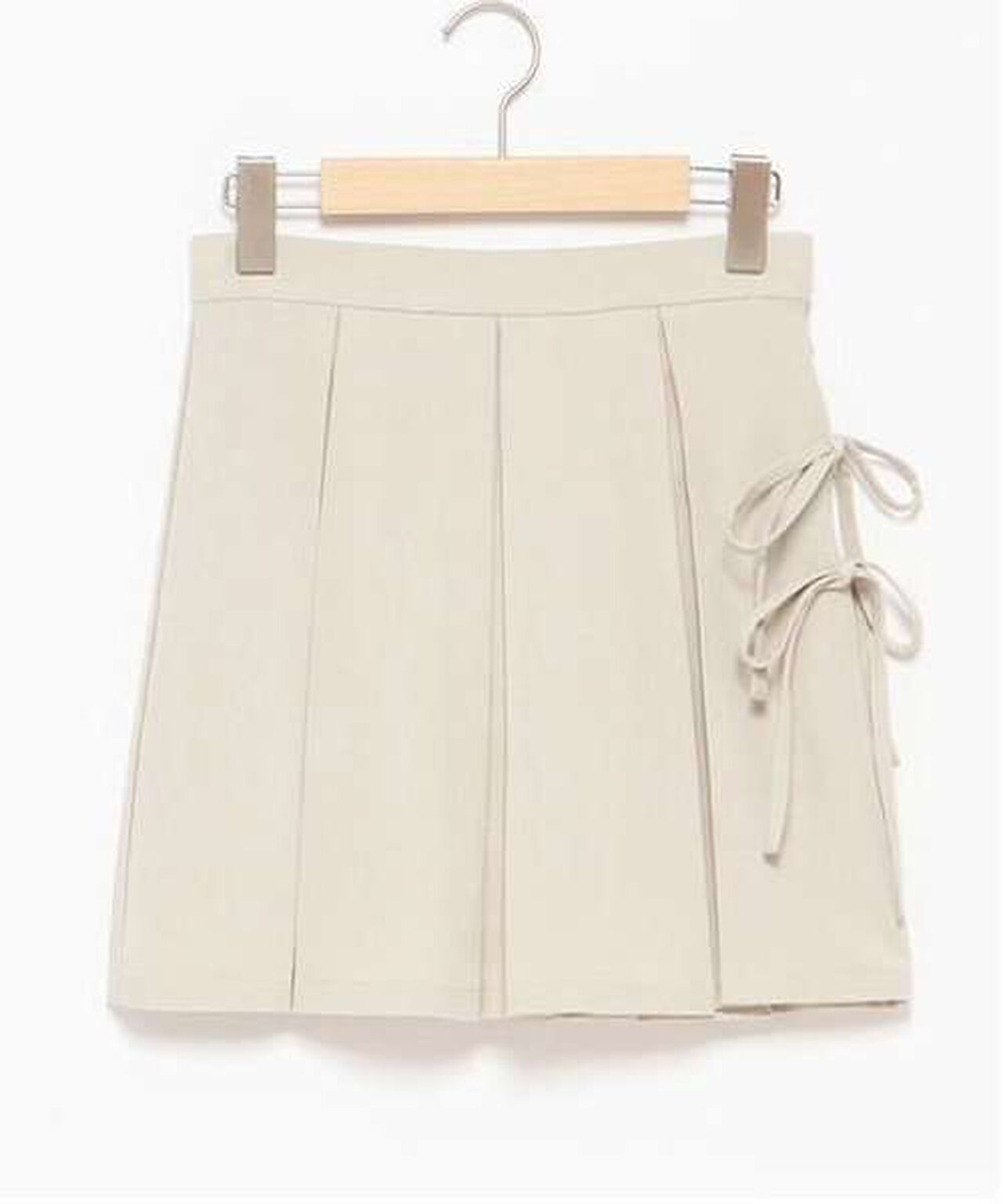 Ribbon Pleated Skirt,Gray, large image number 12