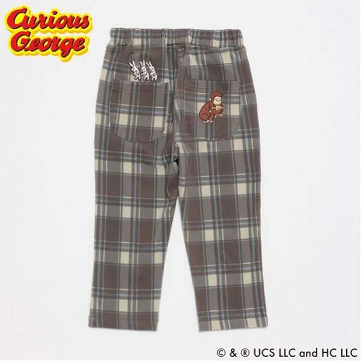 Curious George Embroidered Pants,Brown, medium image number 0