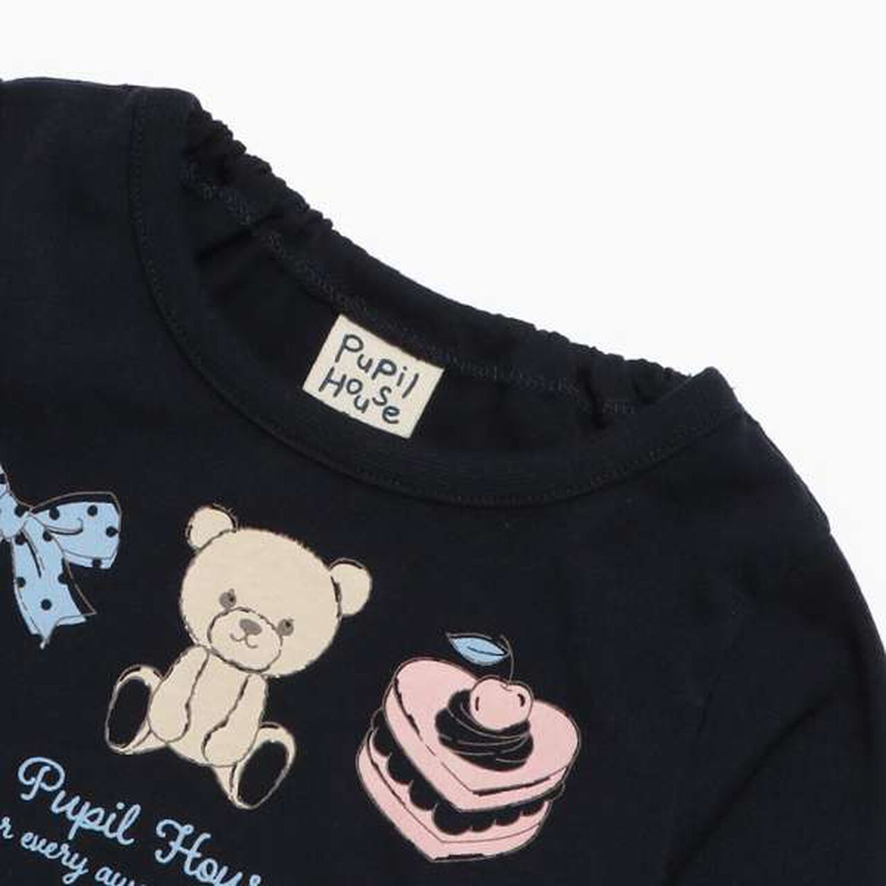 990T Long-Sleeve Bear Ribbon Sweets,Pink, large image number 2