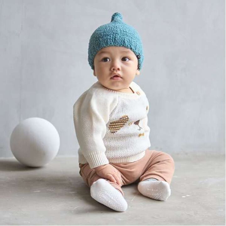 Dog Print Knit + Pants Set,Ivory, medium image number 0
