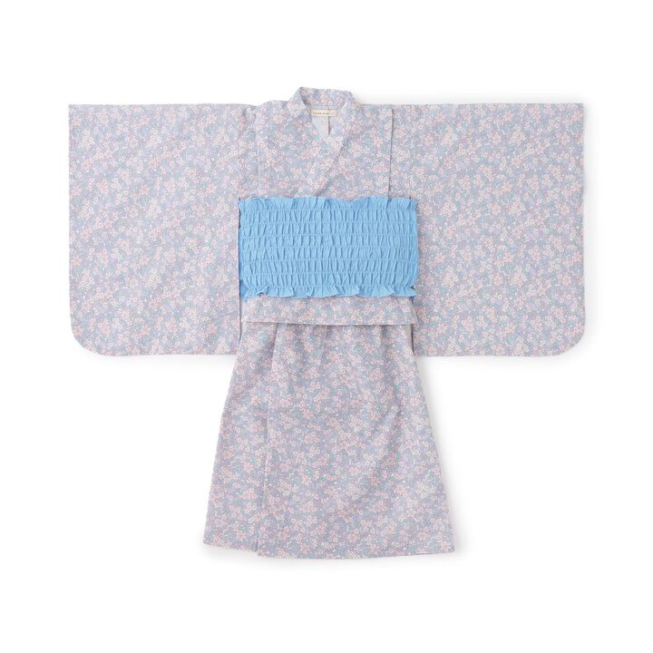 [Easy Wear♪] [Cool Touch] 4-Way Separate Yukata with Obi (OHANA) [Kids Girls],Coral red, medium image number 2