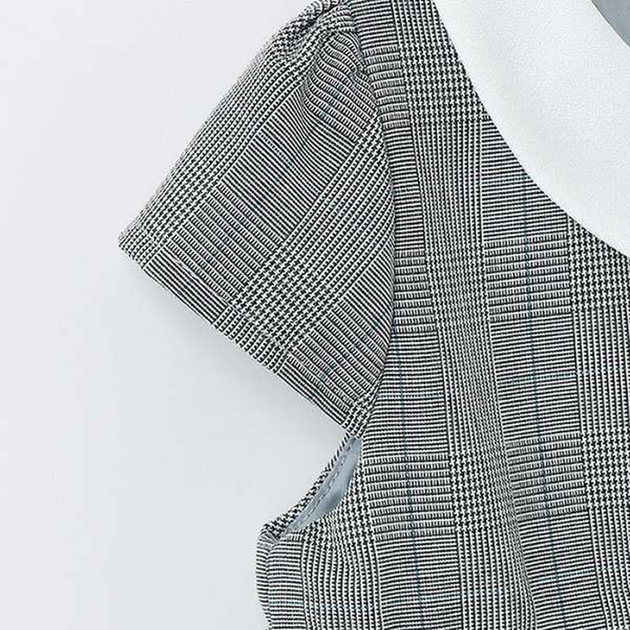 Occasion Collar Pleated One-Piece Dress,Light gray, large image number 14