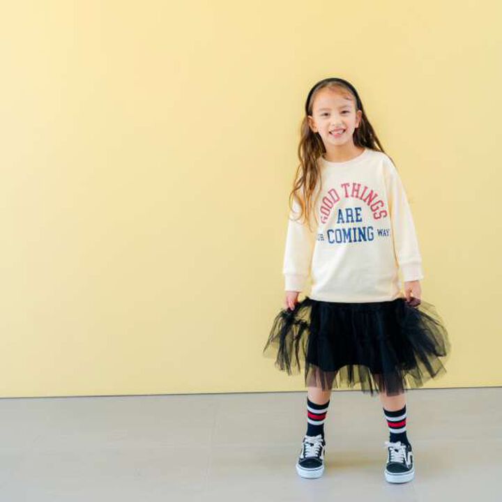 Tulle Tiered Skirt,Ivory, medium image number 3