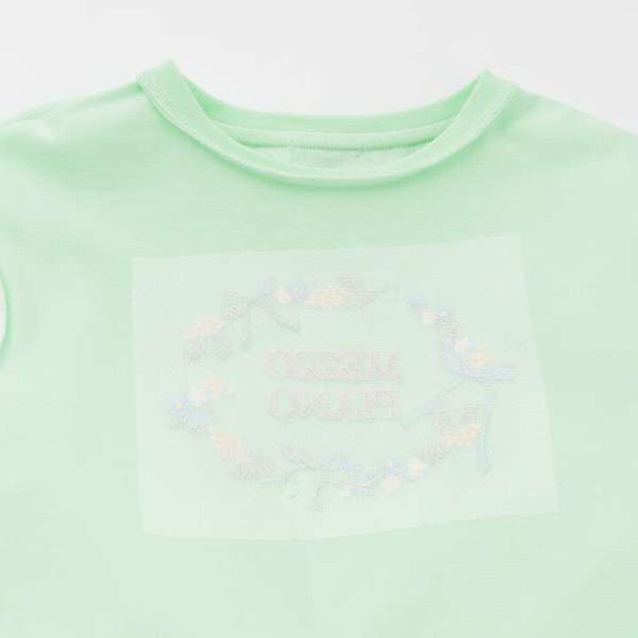 Flower Wreath 7/8 Sleeve T-Shirt,Off white, medium image number 4