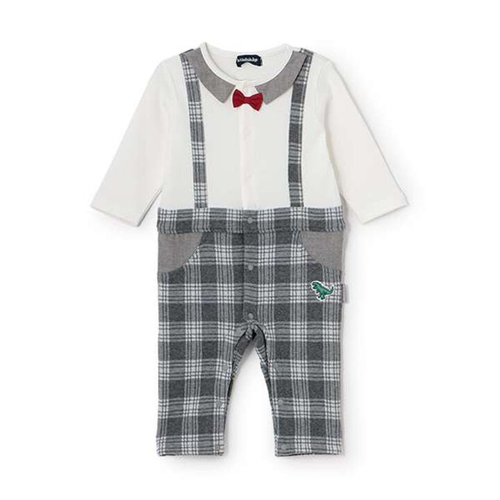 Checkered Suspender-Style Coverall,, medium