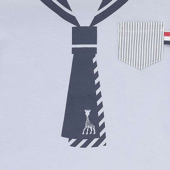 Sailor Print Short Sleeve T-Shirt,Off white, medium image number 3