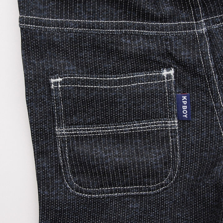 Dry Mesh Denim Print Half Pants,Navy, medium image number 5