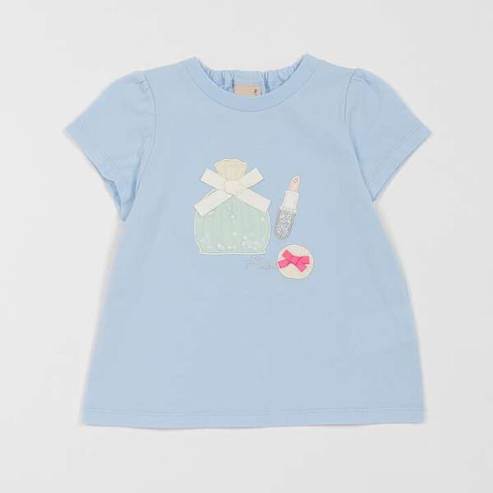 Anti-Stain Sparkling Motif T-Shirt (Kids),Light blue, medium image number 21