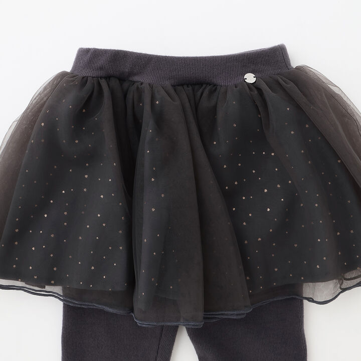 Tulle Skirt with Leggings,Ivory, medium image number 3