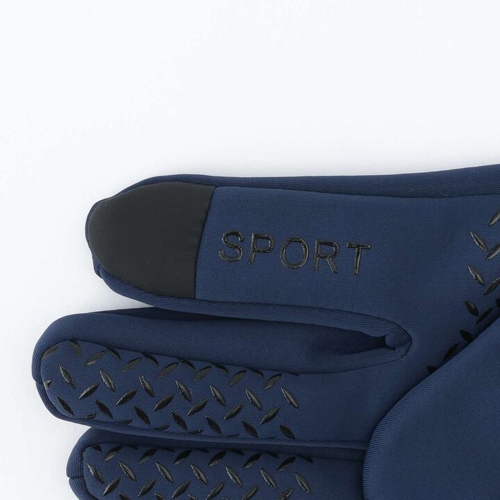 Reflective Logo Gloves,Navy, medium image number 3