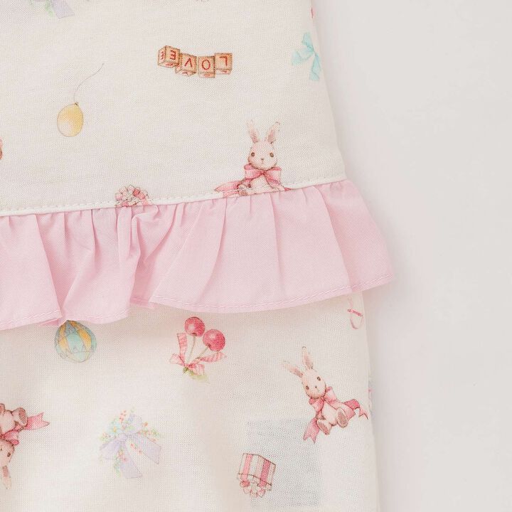 TOYS GIRLS Short-Sleeve Romper [Made in Japan],Pink, medium image number 4