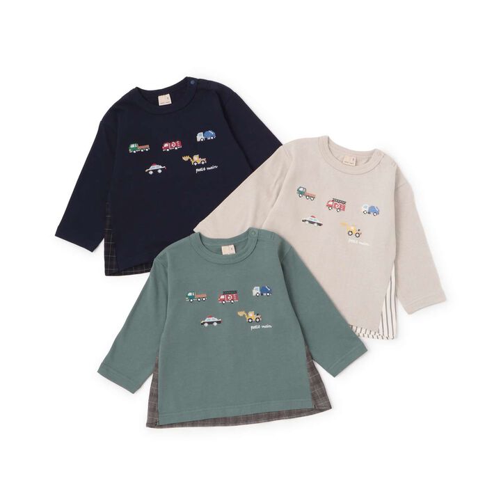 Work Vehicle Embroidery Long-Sleeve T-Shirt,Navy, medium image number 15