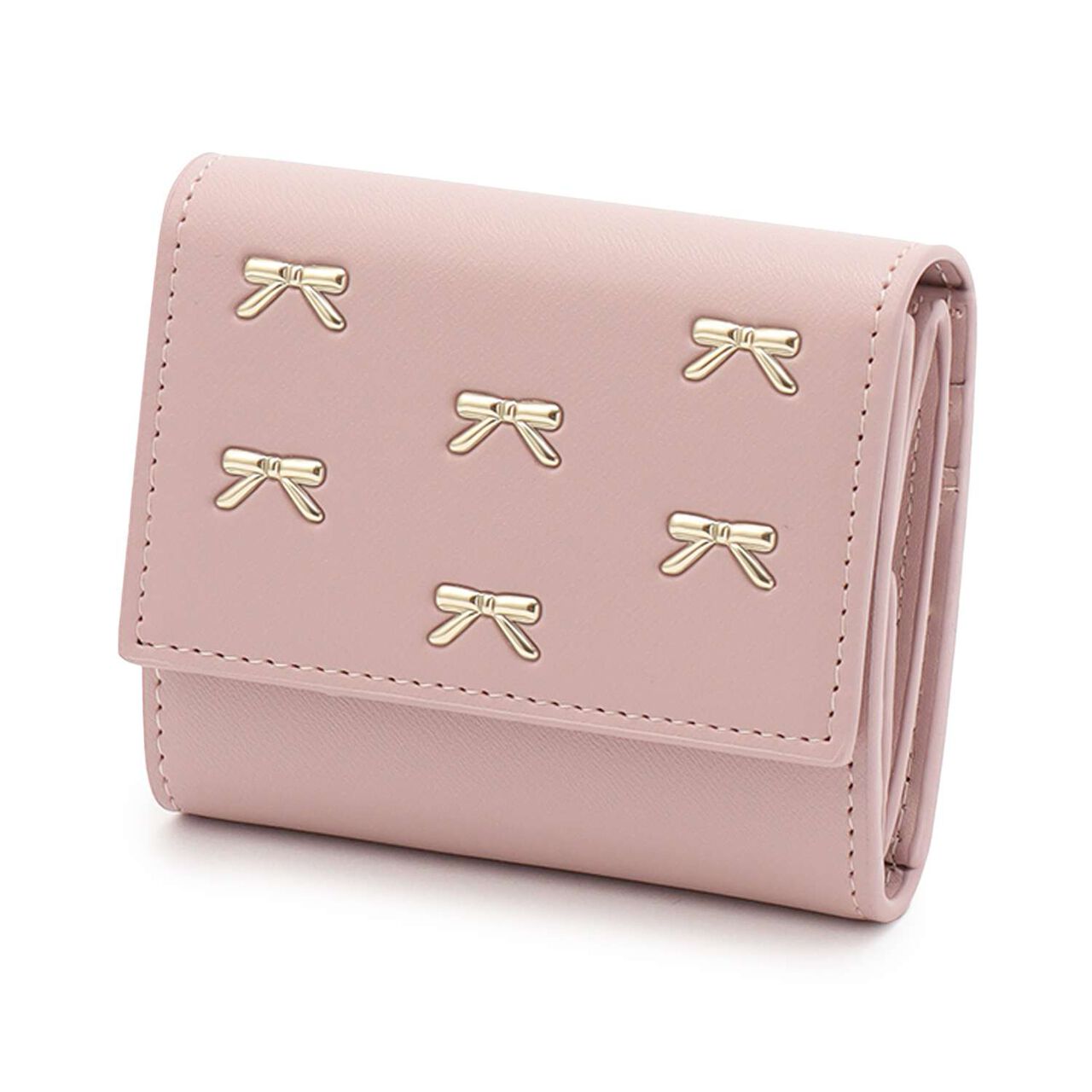 Ribbon Box Coin Trifold Wallet,Pink, large image number 0