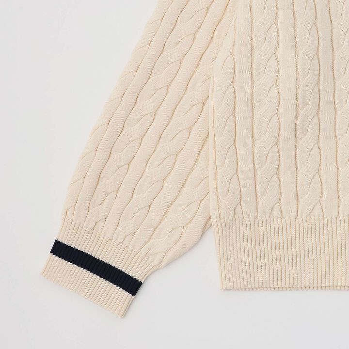 Sagara Logo Cable Knitwear[Available in 130cm],Sax blue, medium image number 4