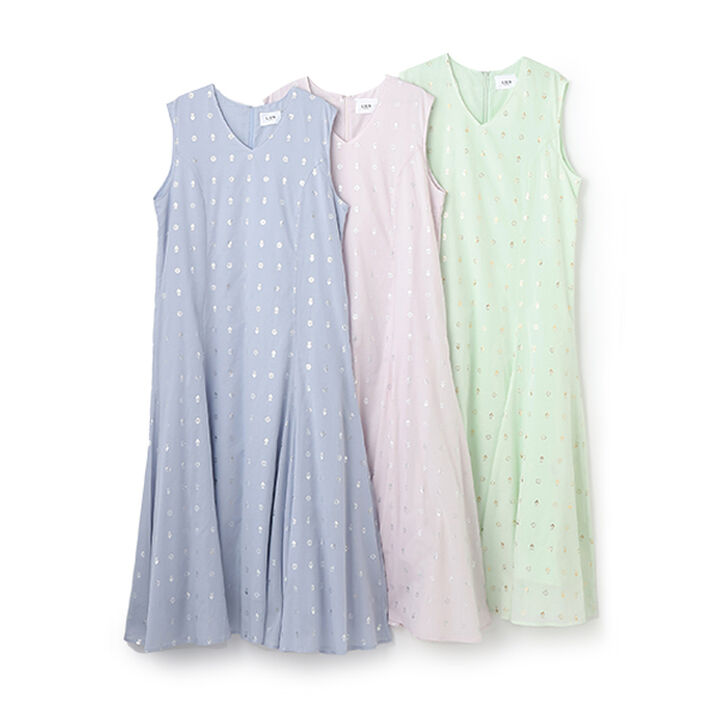 [Link] Foil Print One-Piece Dress,Light pink, medium image number 16