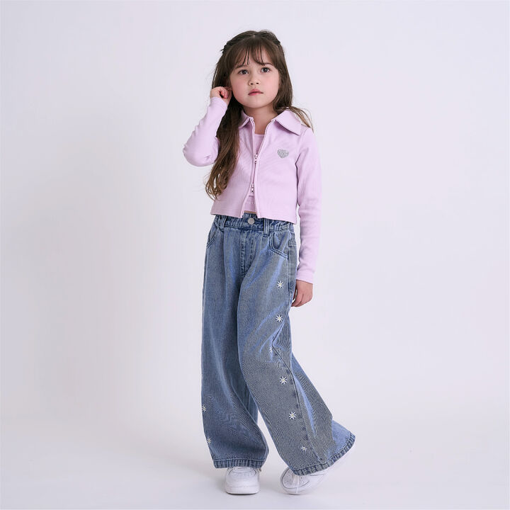 Graphic Assorted Denim Pants,Sax blue, medium image number 2