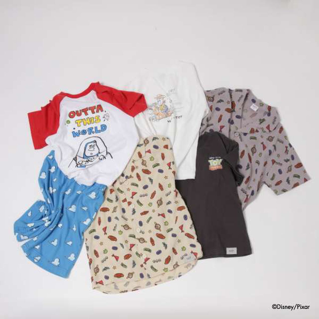 [Matching with Dad Outfit] Disney Kids Toy Story Pattern Shirt,Light gray, large image number 6