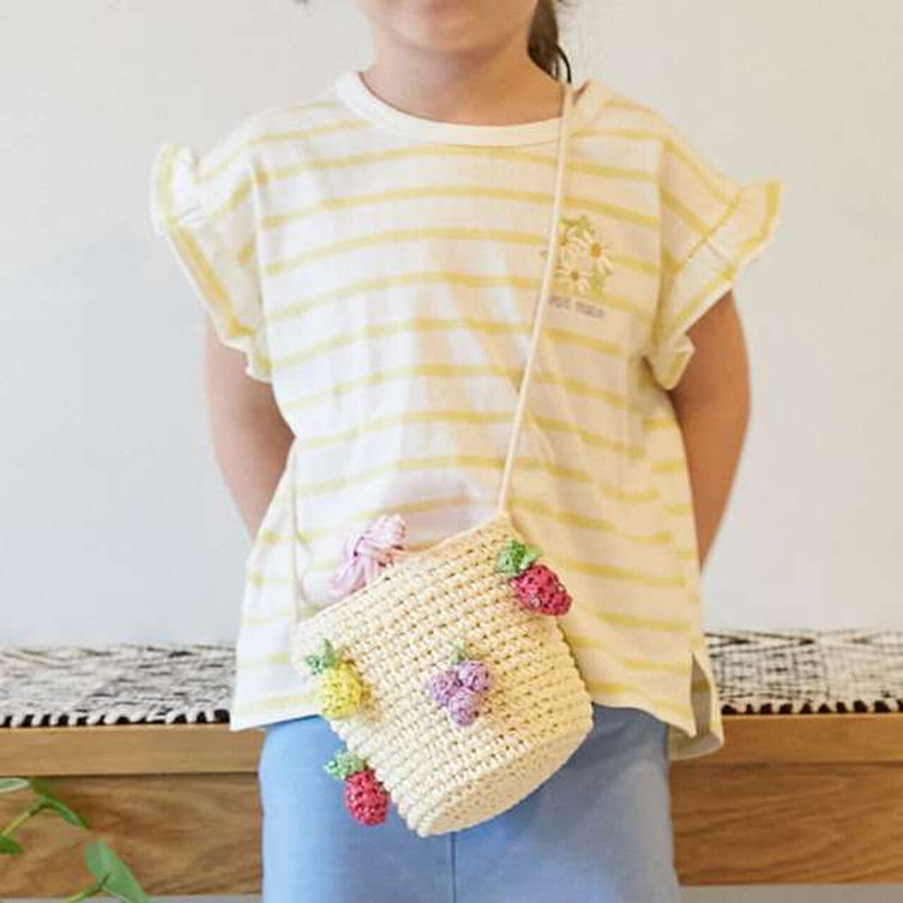 Woven Fruit Bag,Beige, large image number 11