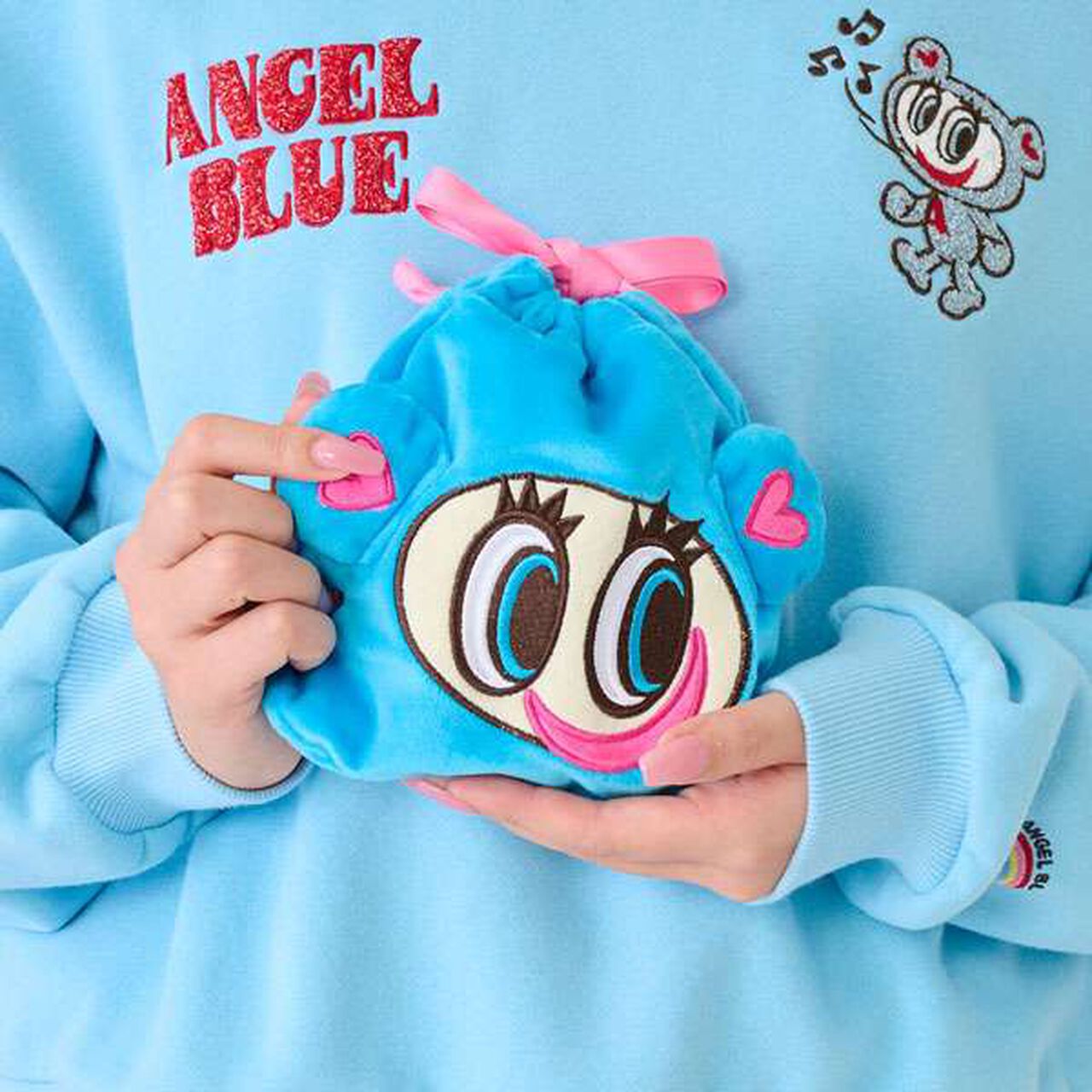 Mr. Nakamura Mini Pouch,Blue, large image number 0