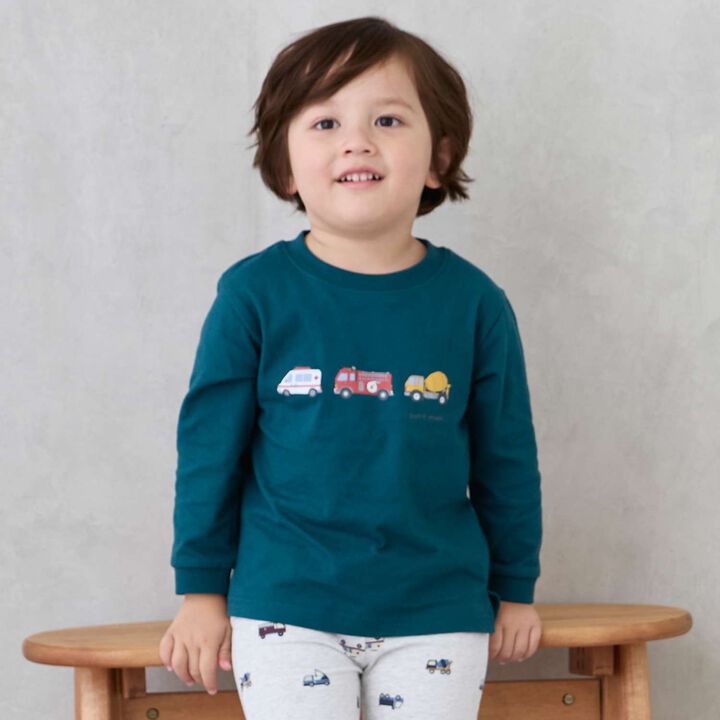 [Affordable] BOYS Long-Sleeve T-Shirt,Deep green, medium image number 0