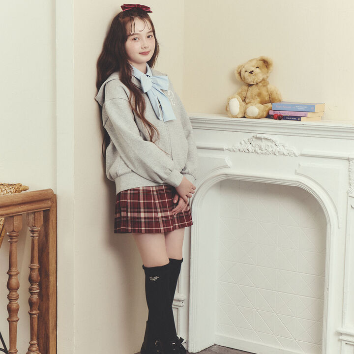 [Antibacterial Deodorizing] Logo Embroidered Knee-High Socks,Gray, medium image number 5