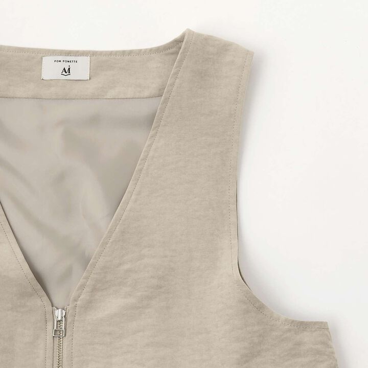 [AMI] Balloon Vest × Long Sleeve T-Shirt Set,Beige, medium image number 4