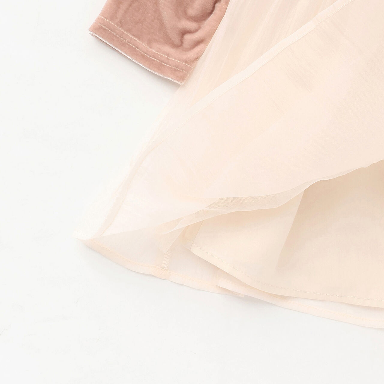 Puff Sleeve Chiffon One-Piece Dress,Black, large image number 6