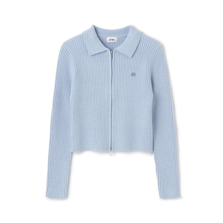 [LTXC] Washable Ribbed W Zipper Cardigan,Ivory, medium image number 11