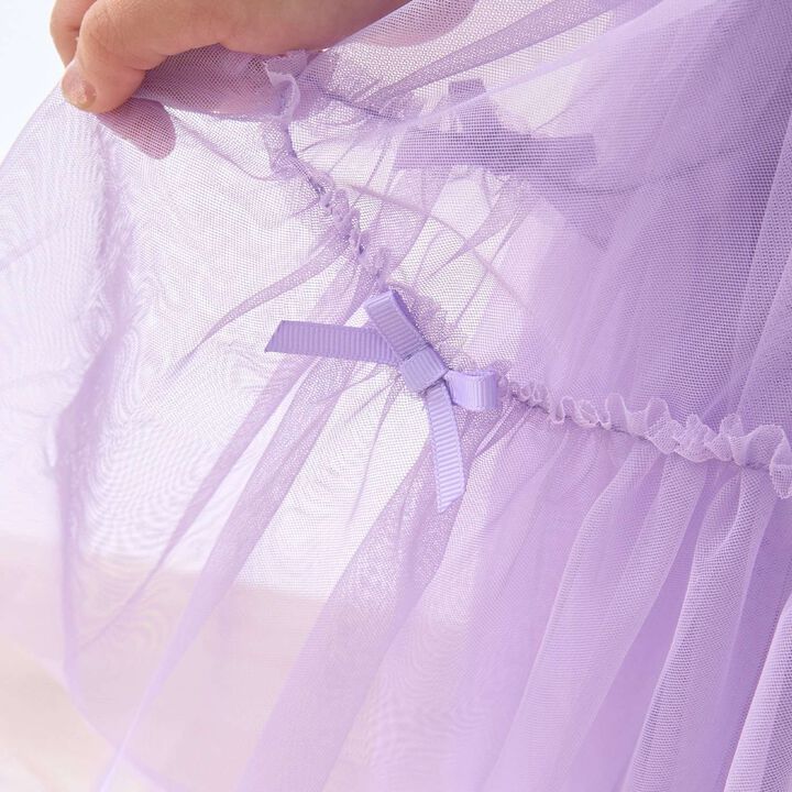 Wavy Panel Gathered Tulle Skirt [Lycee Mine Ballet Series],Black, medium image number 23