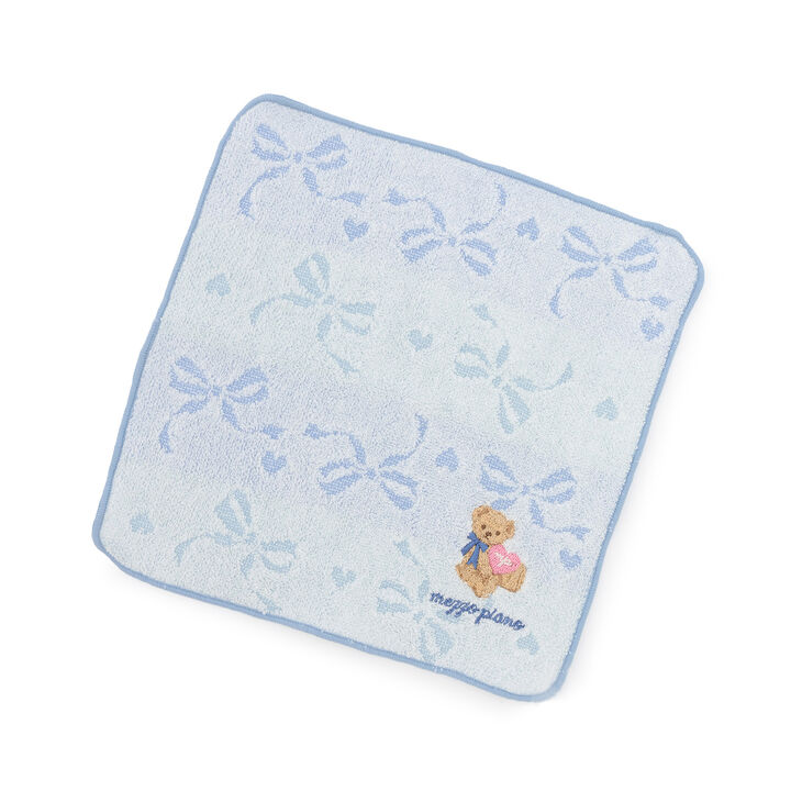 Fluffy Ribbon Jacquard Handkerchief [With Packaging],Light blue, medium image number 0