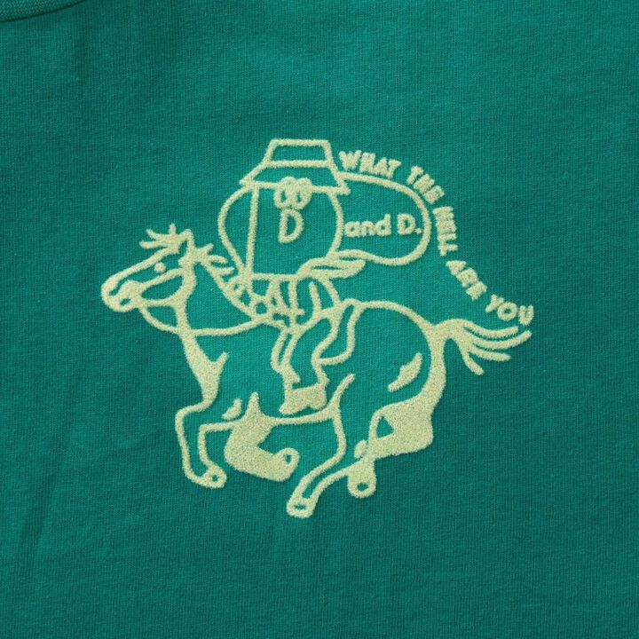 [100% Cotton] D-Jockey Print Short-Sleeve T-Shirt,Green, medium image number 3