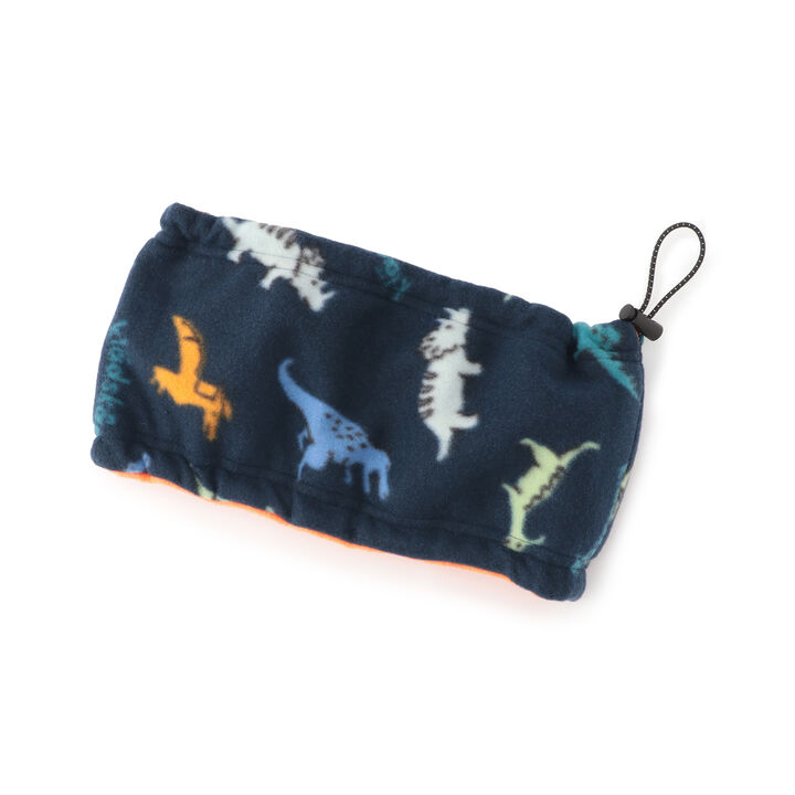 Dinosaur Fleece Reversible Neck Warmer,Blue, medium image number 2