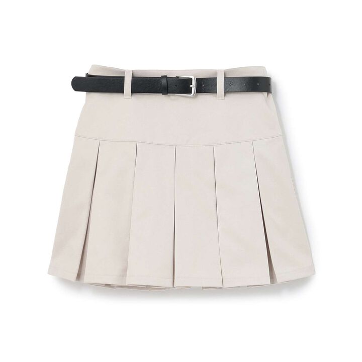 [Easy Care] Pleated Skirt with Belt,Black, medium image number 14
