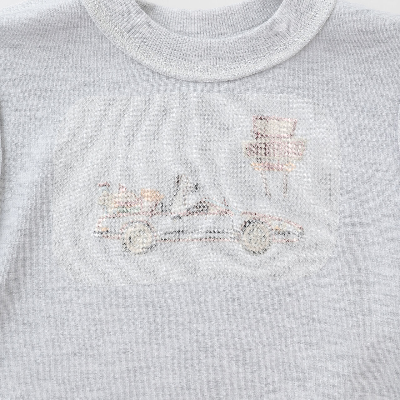 Drive Appliqu&eacute; Double-Face Long-Sleeve T-Shirt,Smoke white, large image number 3