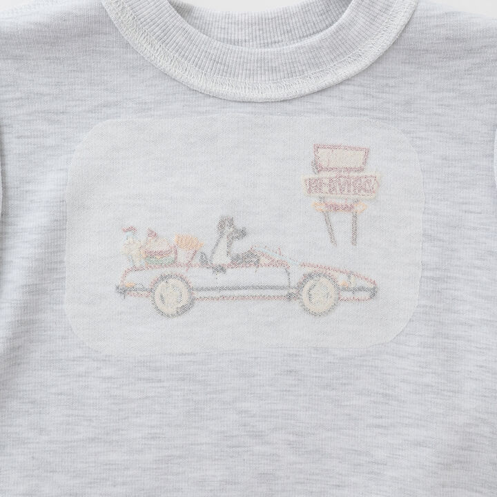 Drive Appliqu&eacute; Double-Face Long-Sleeve T-Shirt,Smoke white, medium image number 3